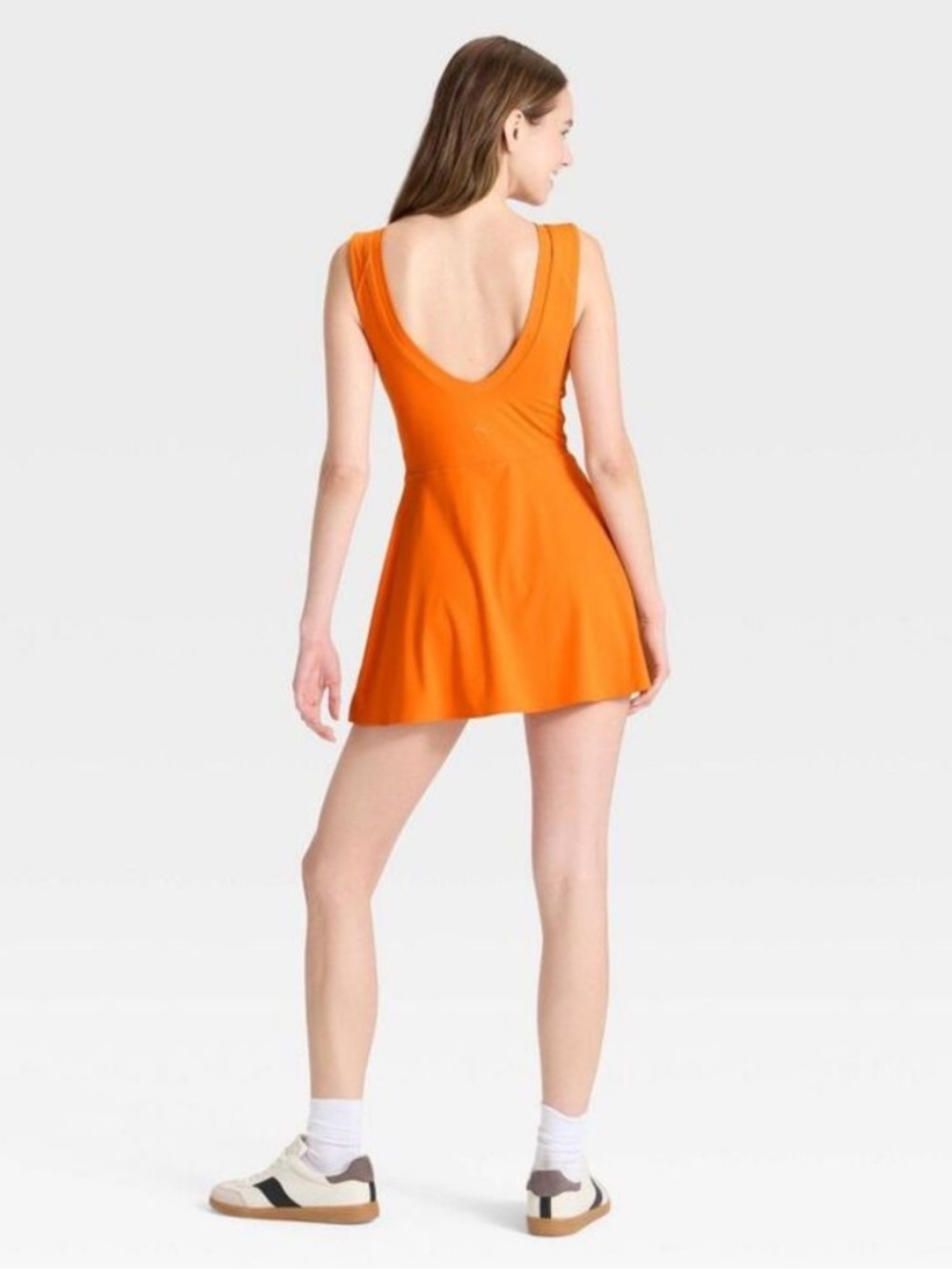 JoyLab Orange Sleeveless Active Dress with Side Slit - Picture 2 of 6